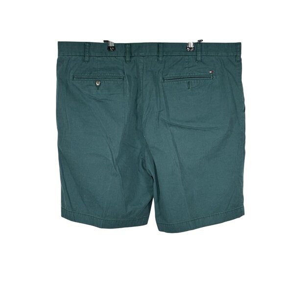 Set Of 3 Tommy Hilfiger Mens Size 40 Chino Shorts Blue Green Beige Flat Front - Picture 6 of 12